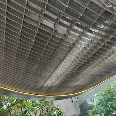 स्टेनलेस स्टील 316 प्रेस-लॉक आग प्रतिरोधी स्टील ग्रिटिंग सजावटी छत और संरचनात्मक उपयोग के लिए